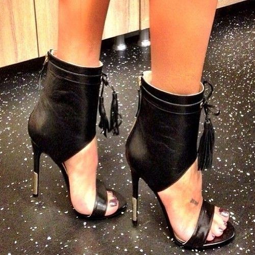 Ebony bitches high heel boots