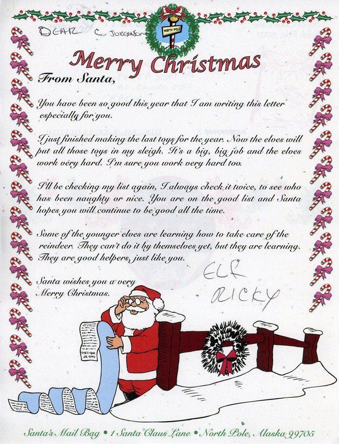 Naughty adult letters to santa