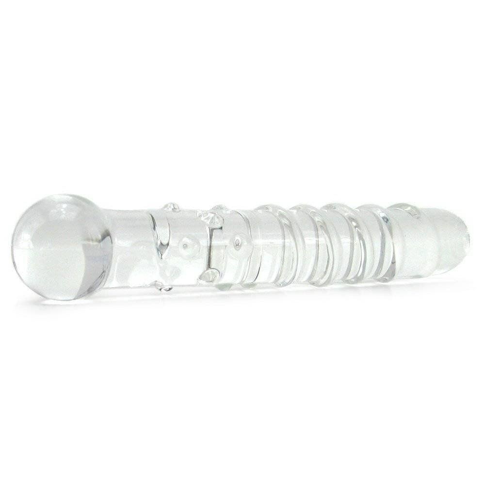 Glass dildo with groove