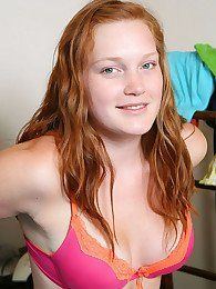 Redhead geeky girl nude