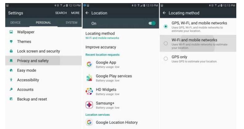 How to turn on gps on samsung s7