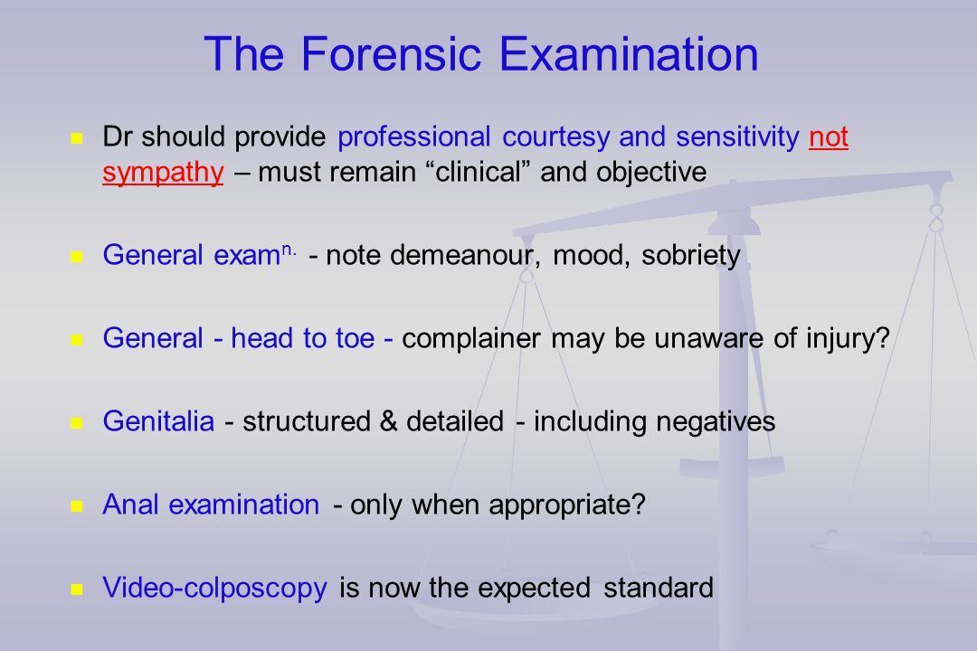 Geneva reccomend Anal forensic exam