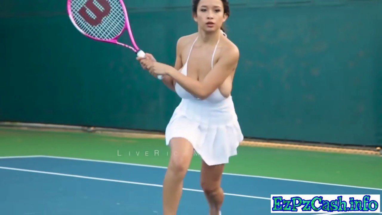 Asian girl playing tennis big boobs Fetish