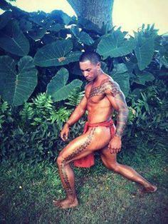 Nude tribe men maori