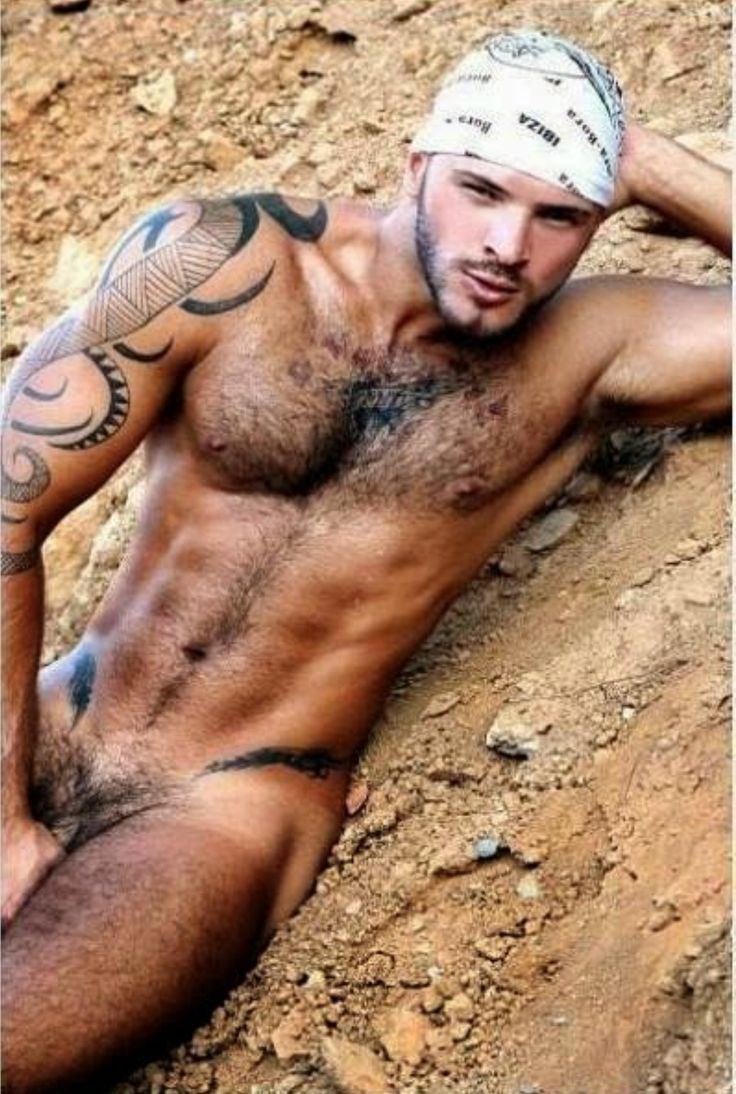 Hairy naked male model pic