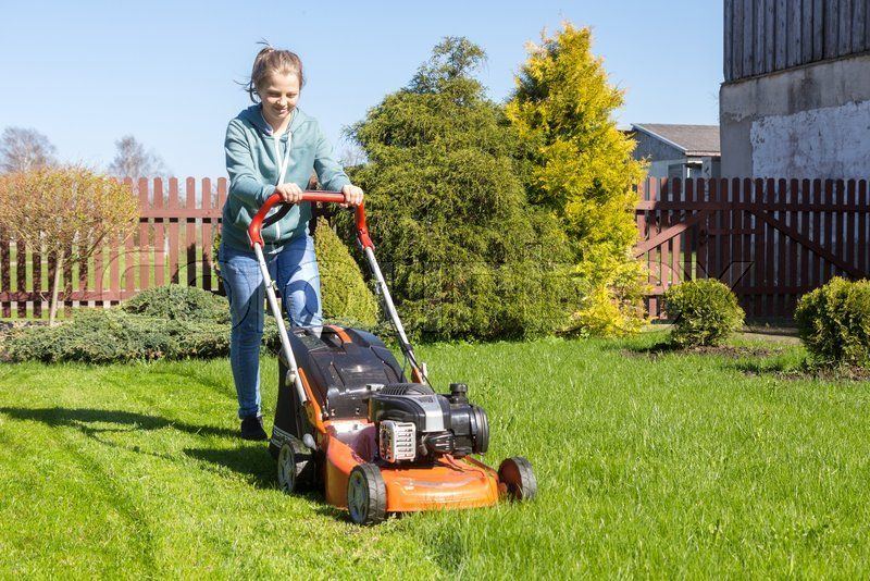 The E. Q. reccomend Teenage girls doing yard work
