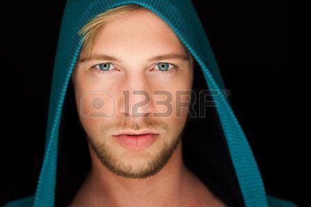 Blonde hair blue eyed man