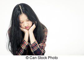 Chinese teen girl crying