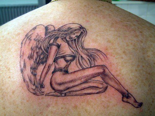 Naked angle tattoos for men