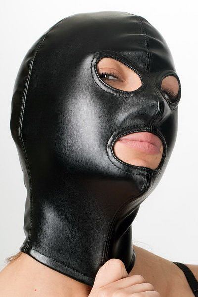 Bdsm hood leather mask