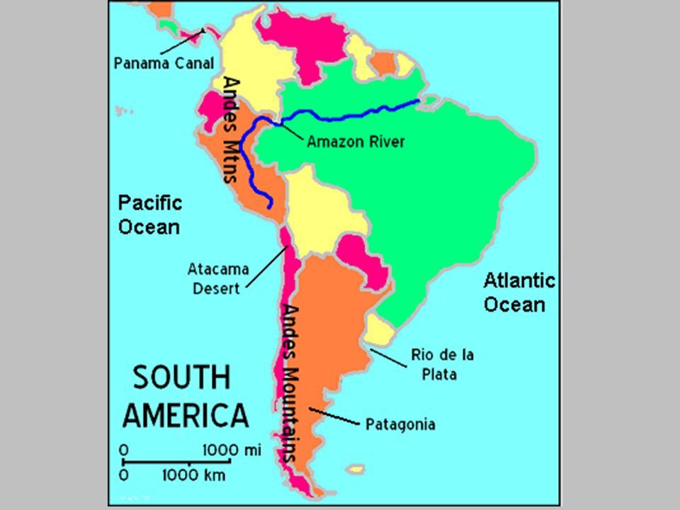 The C. reccomend South america physical geography map