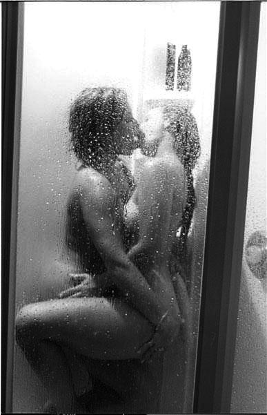 Lesbians in the shower making out