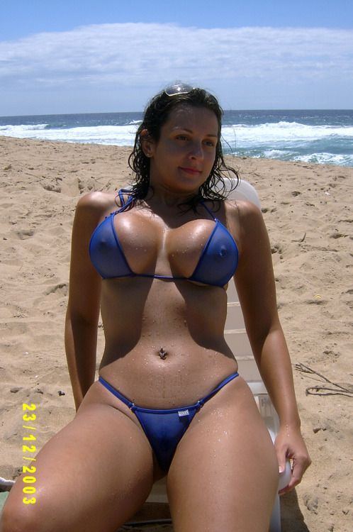 Daring wife in bikini
