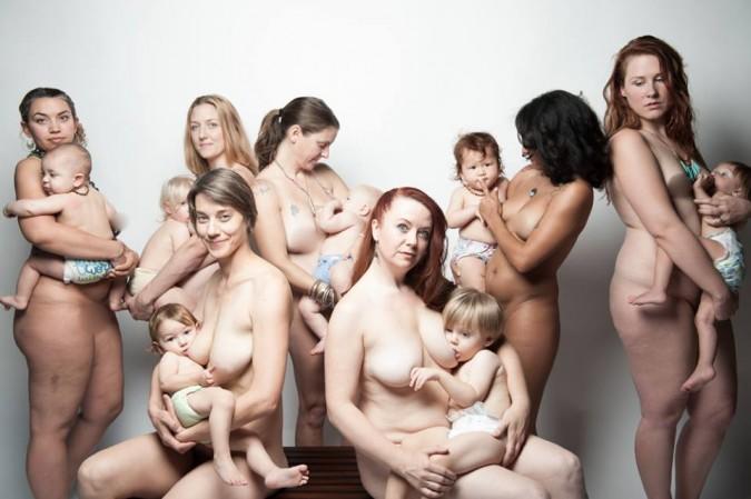 Nude big breast feeding