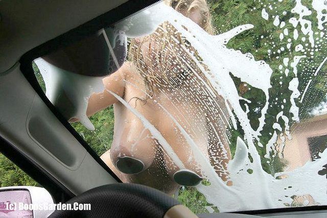 Lem /. L. reccomend Topless girl washing car gif