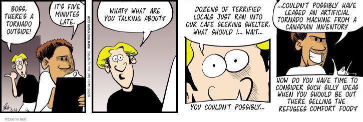 Comic strip about tornados