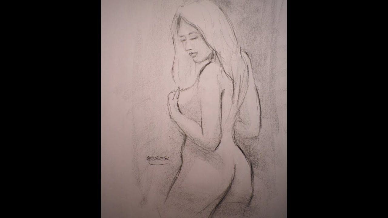How to draw women body naked