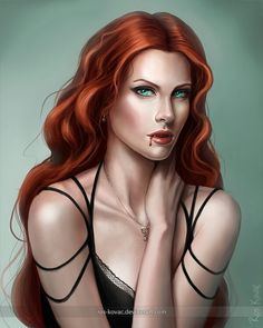 Erotic redhead vampiress