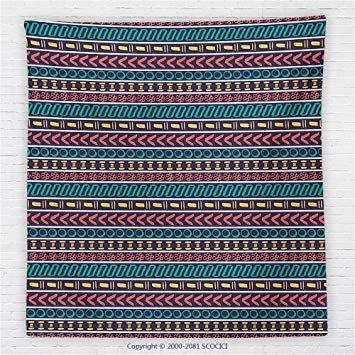 Indian style striped throw blanket