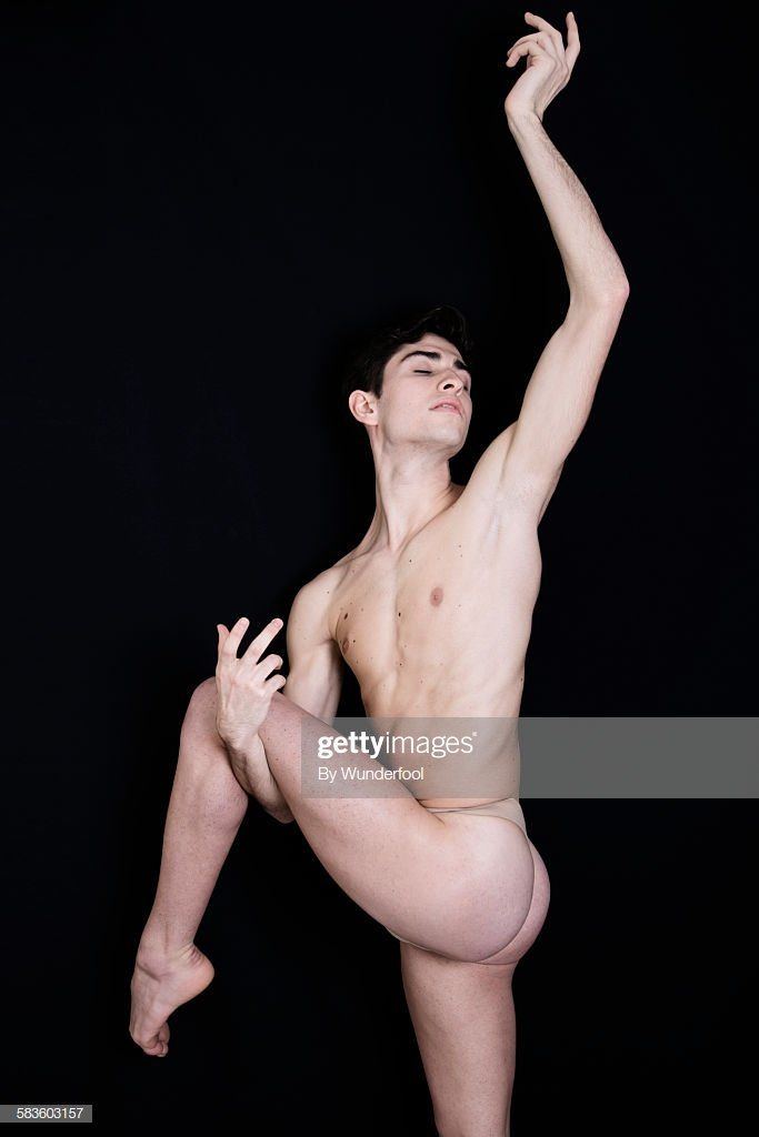 Nude male dancers in action