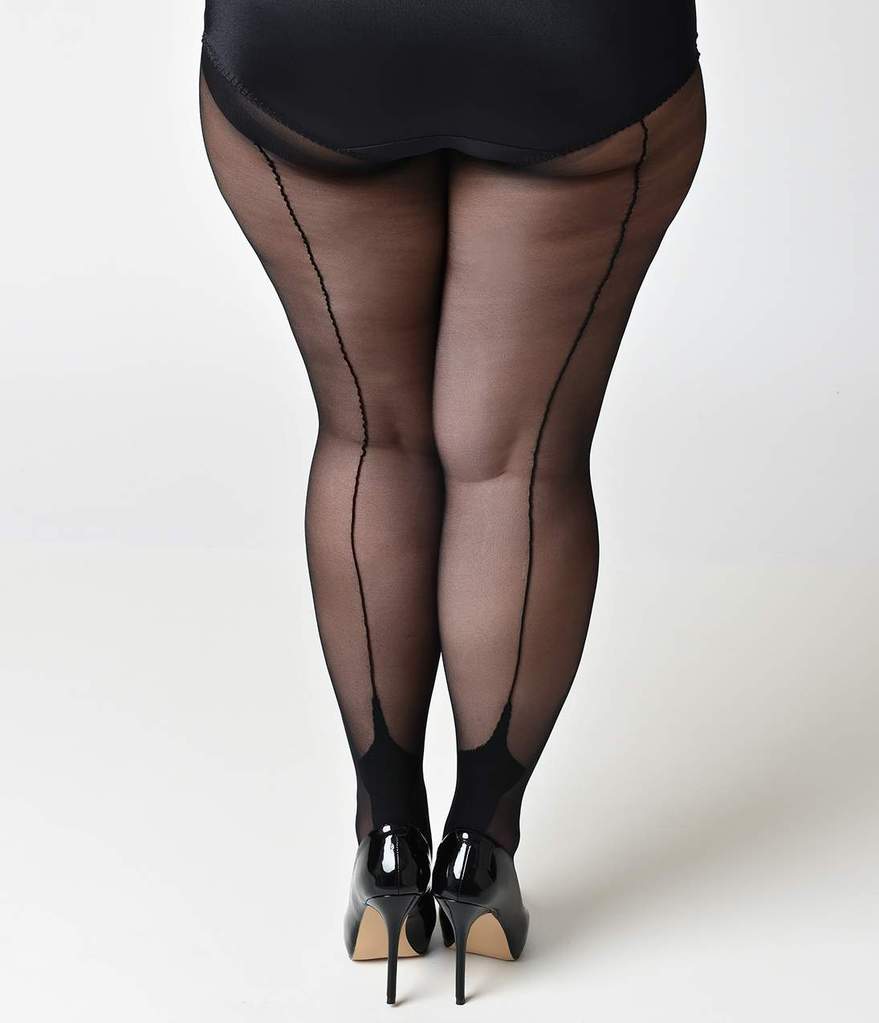 Jolly reccomend Plus size seamed pantyhose