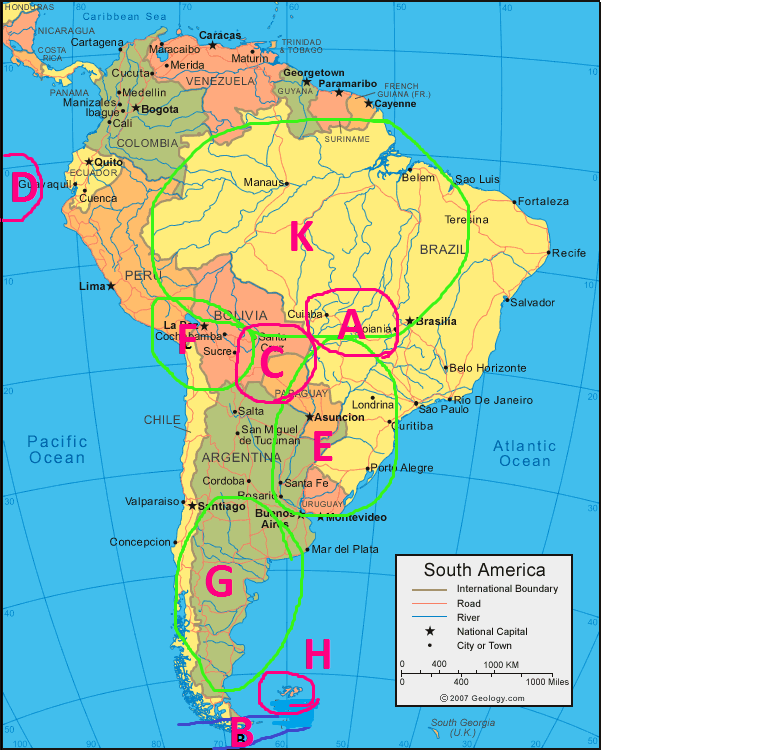 Jam J. reccomend South america physical geography map